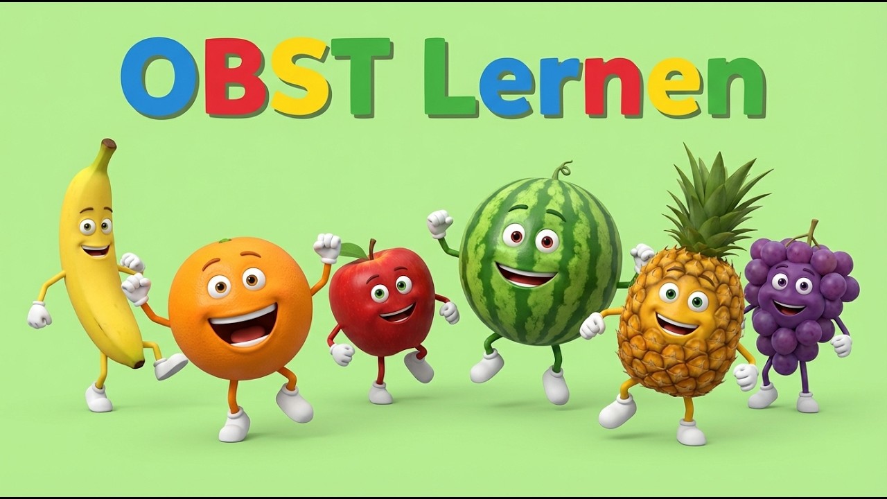 🔴 LIVE Kinder Musik – Früchte & Obst auf Deutsch lernen 🍊🍓 Kinderlieder DACH