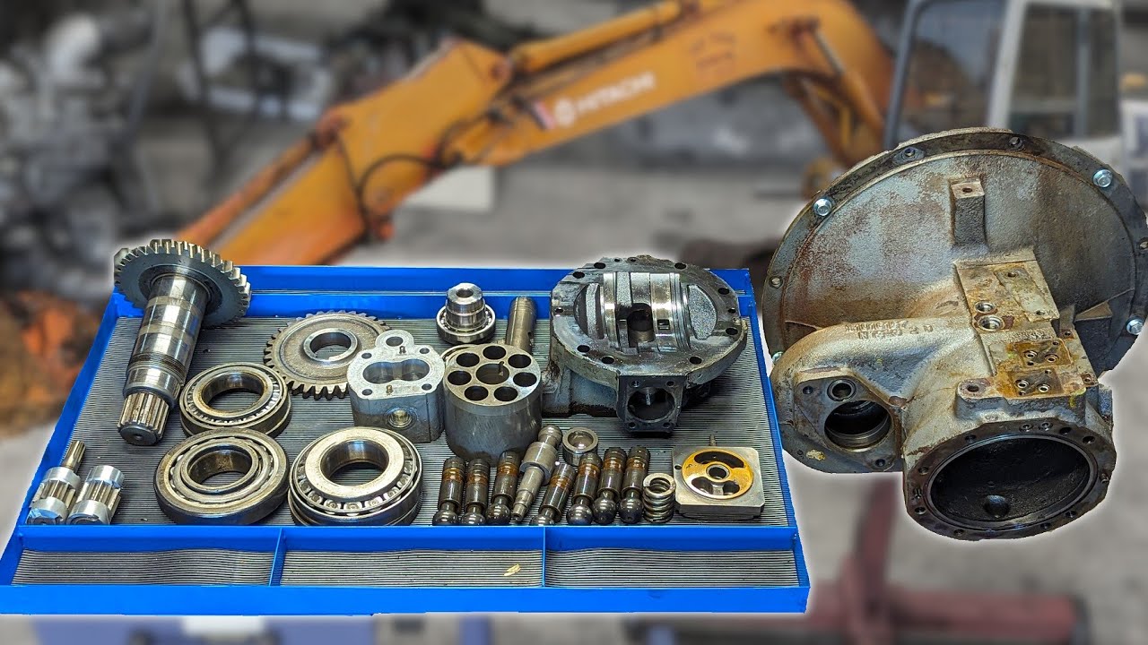 Hydraulic pump on a 30 year old excavator: How worn out is it? (Hitachi EX120-2)