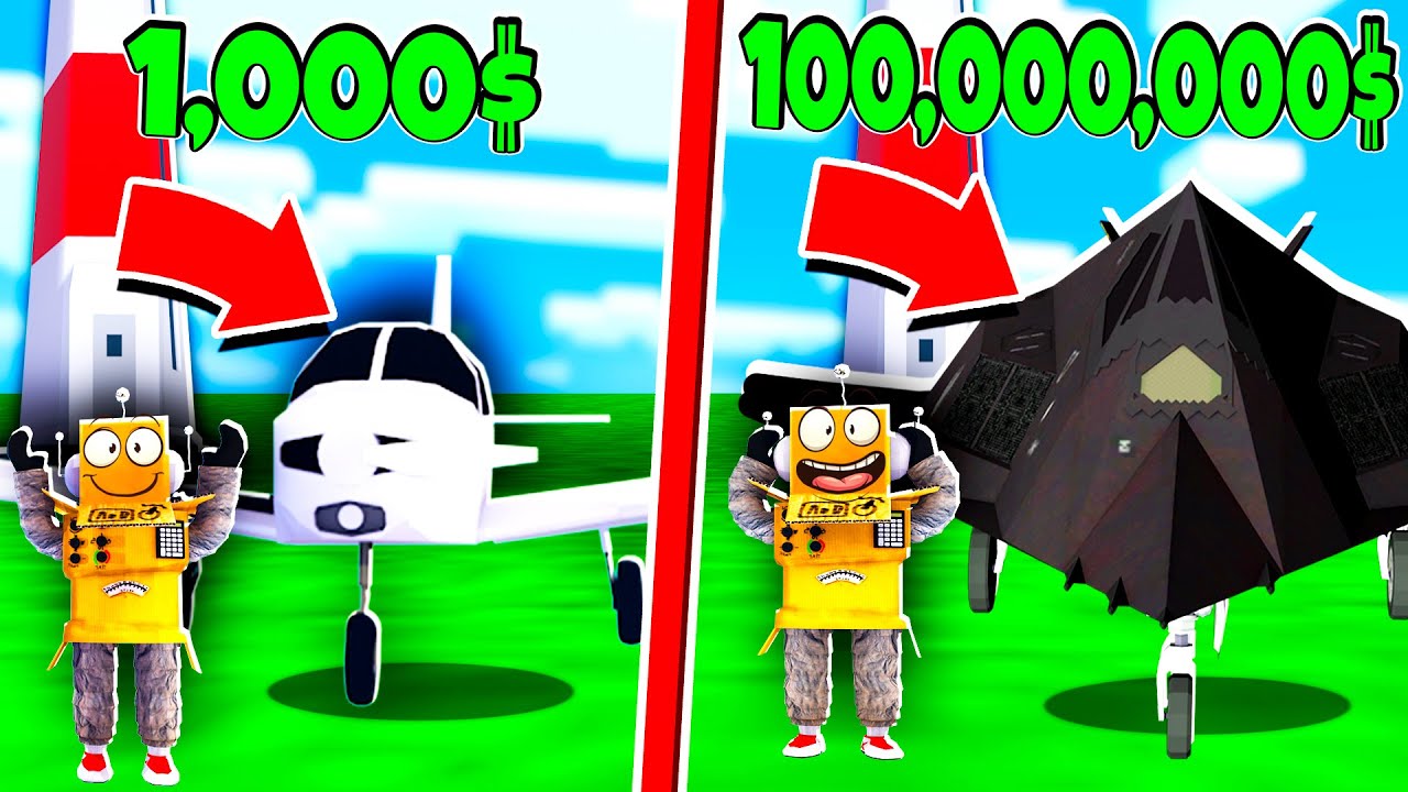САМОЛЁТ ЗА 100.000.000$! САМЫЙ КРУТОЙ САМОЛЁТ В МИРЕ ROBLOX