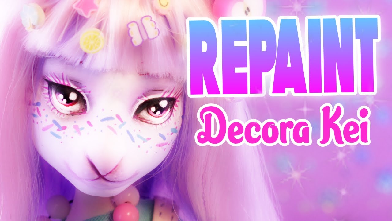 Decora Kei Bunny 🎀 Turning a Monster High Doll into a Pastel Bunny | Divus Doll RePaint!