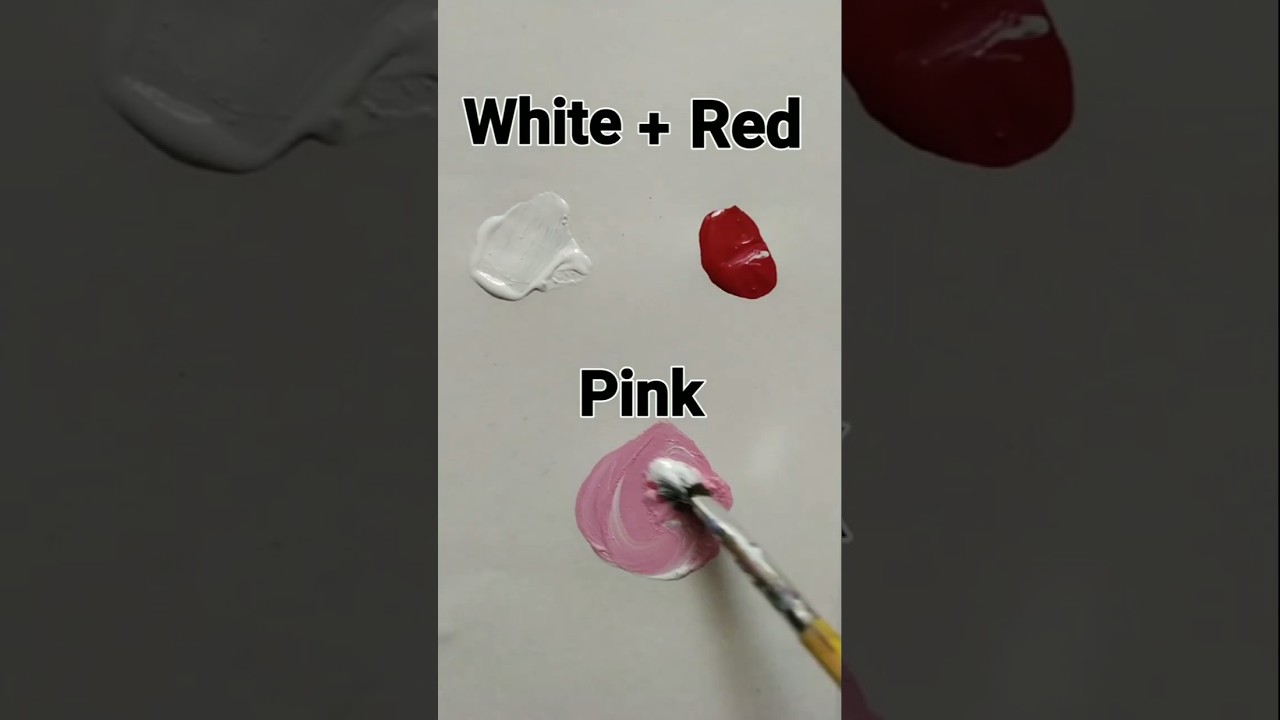 How to make Pink Colour 💖 #art #pink #colors #acrylic #colormixing