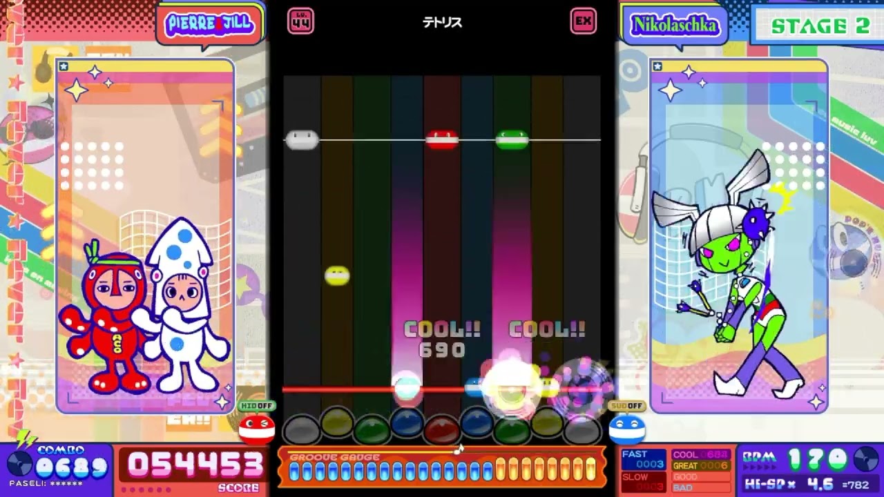 [ポップン]Lv44 テトリス EX