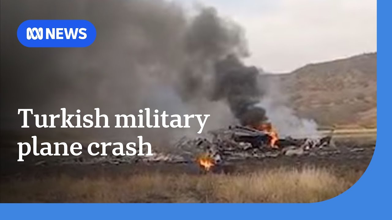 Turkish military cargo plane crashes with at least 20 people on board | ABC NEWS