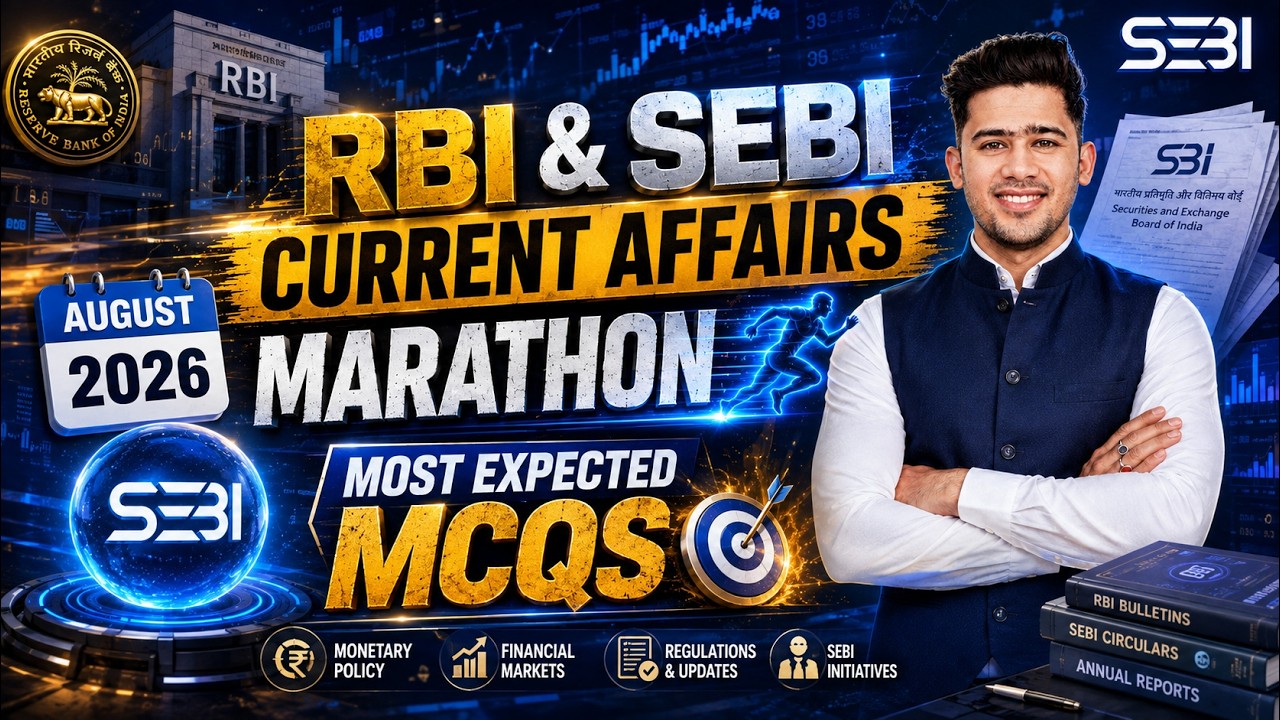 RBI and SEBI Current Affairs August 2026 Marathon | SBI & IBPS PO MAINS special