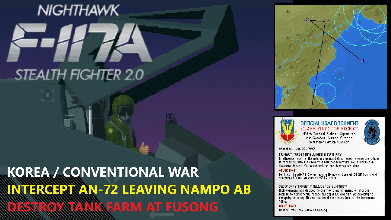 F-117 Nighthawk Stealth Fighter 2.0 • Korea / Air-Air Mission (Night-Day Transition)