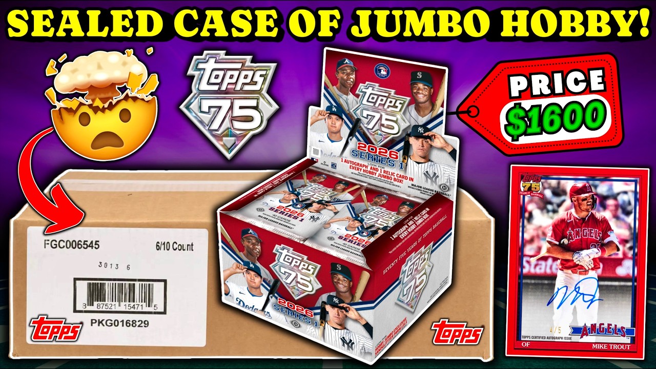 *Opening a $1500 Case of Baseball Cards!🤯 2026 Topps Series 1 Baseball JUMBO HOBBY Boxes!⚾️