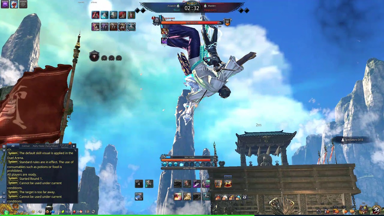 BNS Blade & Soul pvp: 3rd spec Sin vs Whale Warden PVP pov
