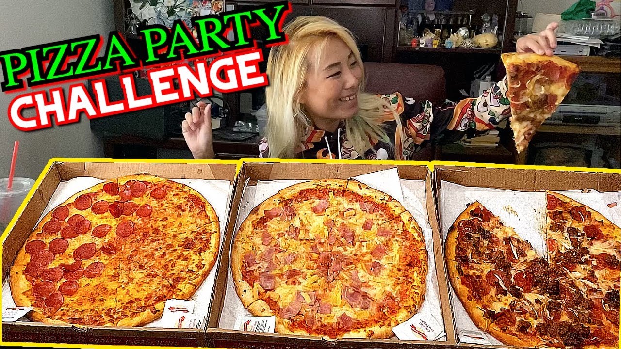 PIZZA PARTY CHALLENGE!!! National Pizza Party Day :D #RainaisCrazy