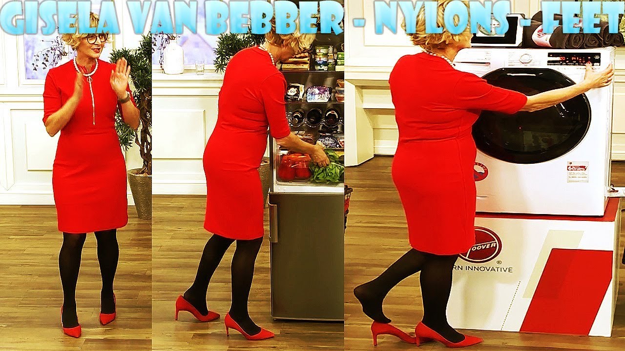 Gisela van Bebber Schnabel FullHD Nylons Pantyhose Feet Collant Strumpfhose on QVC