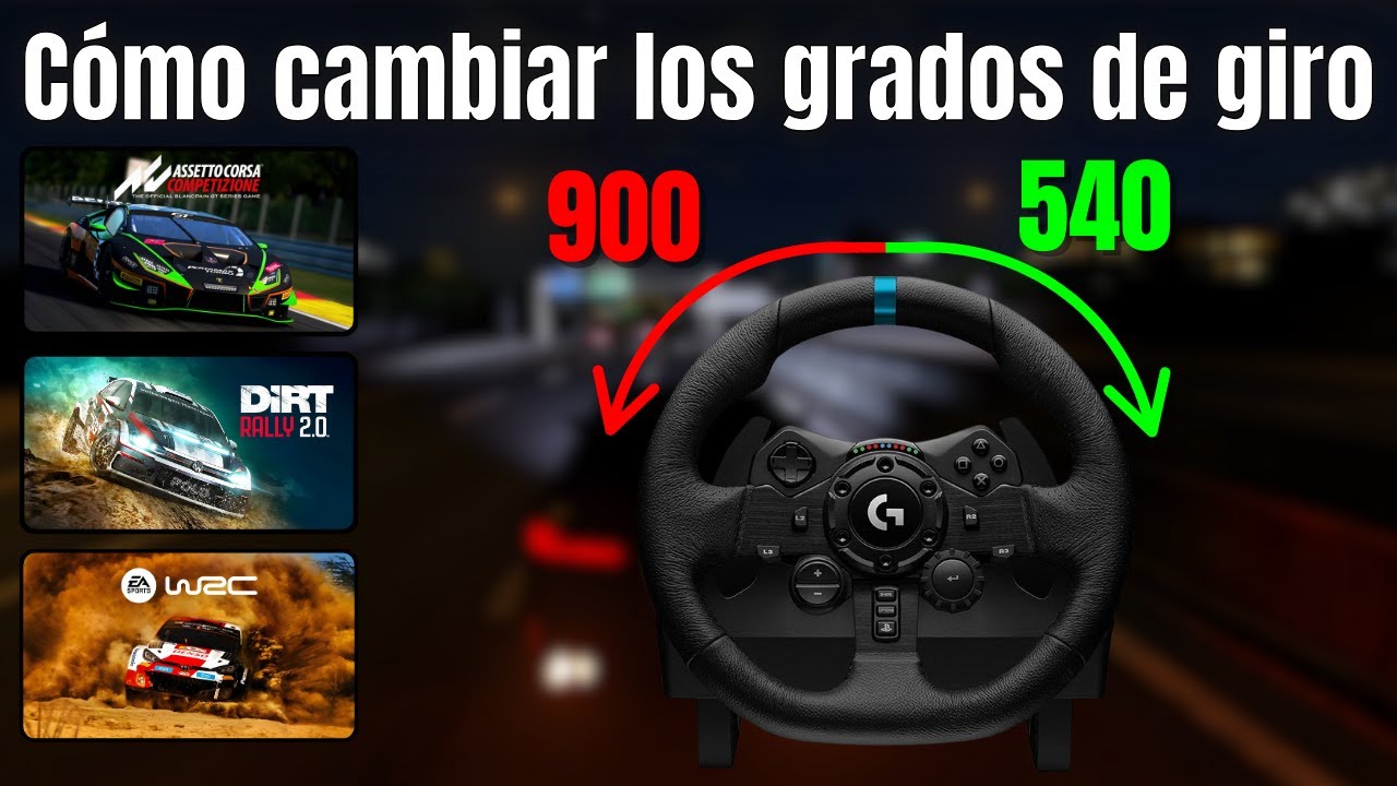 Cómo Cambiar los GRADOS de GIRO en Cualquier JUEGO con Cualquier VOLANTE