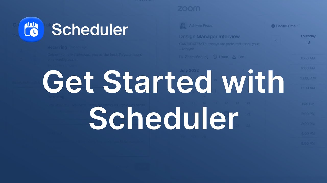 Get Started with Zoom Scheduler