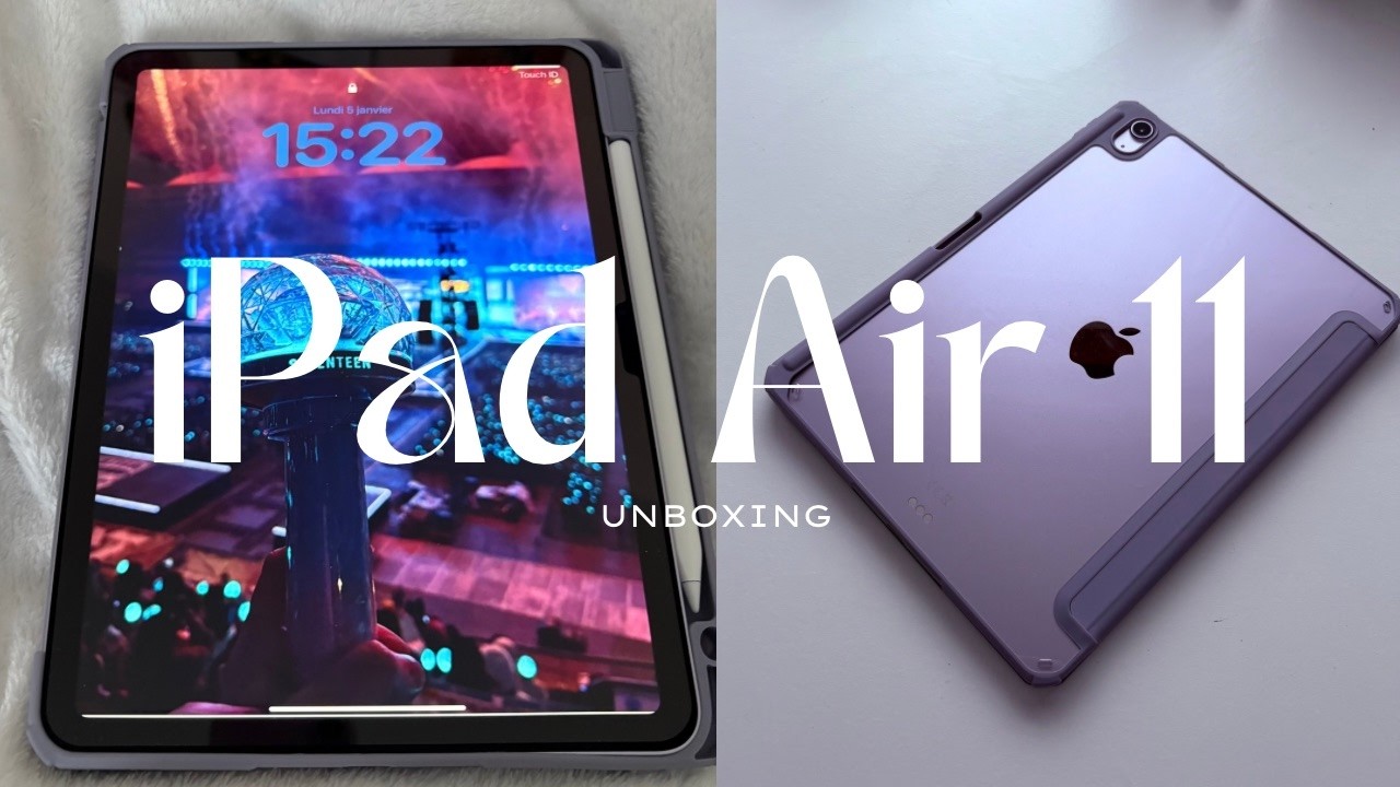 iPad Air M3 Unboxing & Customization 💜 App Icons, Dual Wallpaper & Pencil Pro