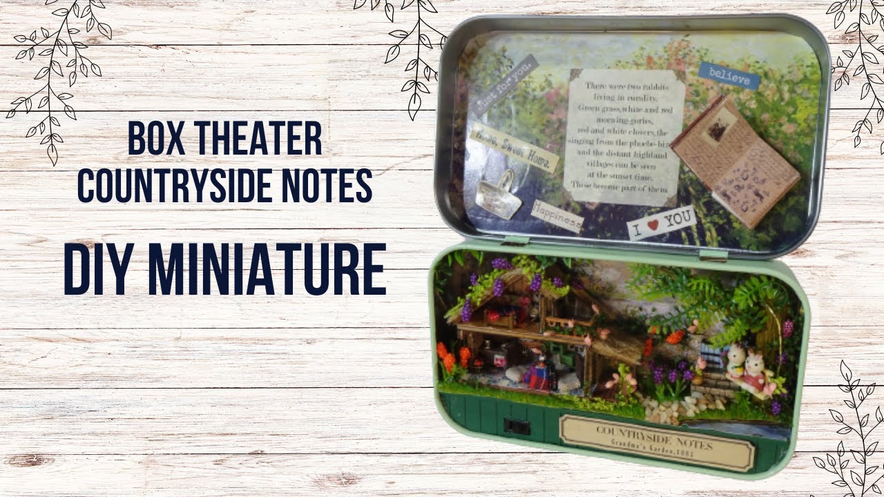 Countryside Notes Box Theater DIY Miniature Dollhouse Kit Build