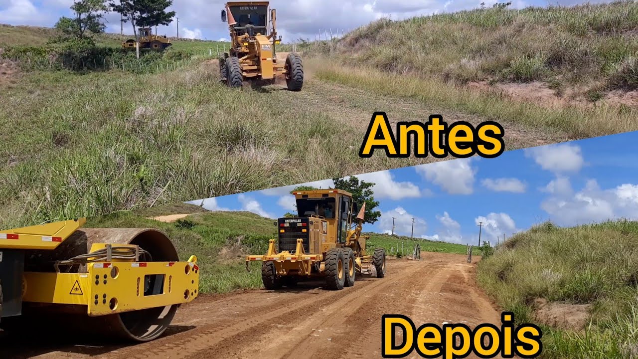 Reabertura estrada em fazenda muito capim  motoniveladora 120k/motorgrader/patrola/