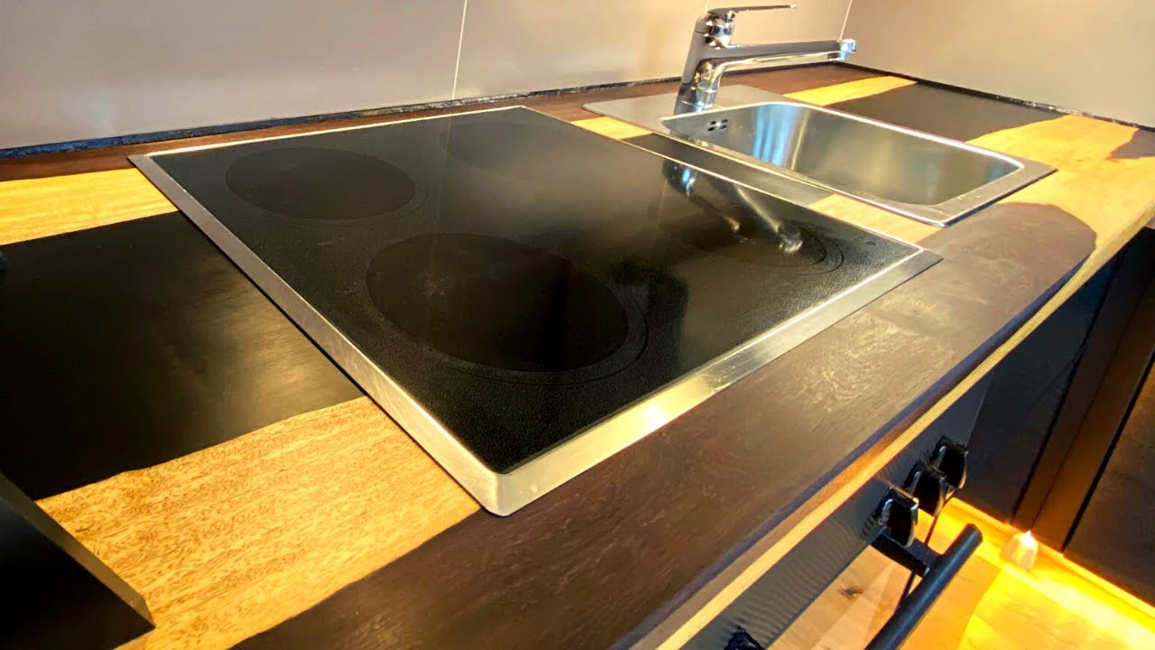 Wood Epoxy Resin Kitchen Countertop (to replace ugly Ikea countertop) - Katalox