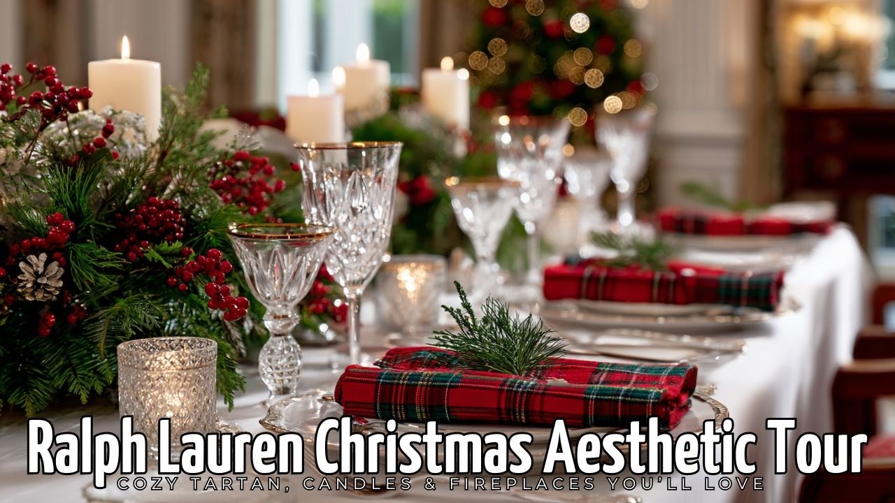 Ralph Lauren Christmas Aesthetic Tour: Cozy Tartan, Candles & Fireplaces You’ll Love