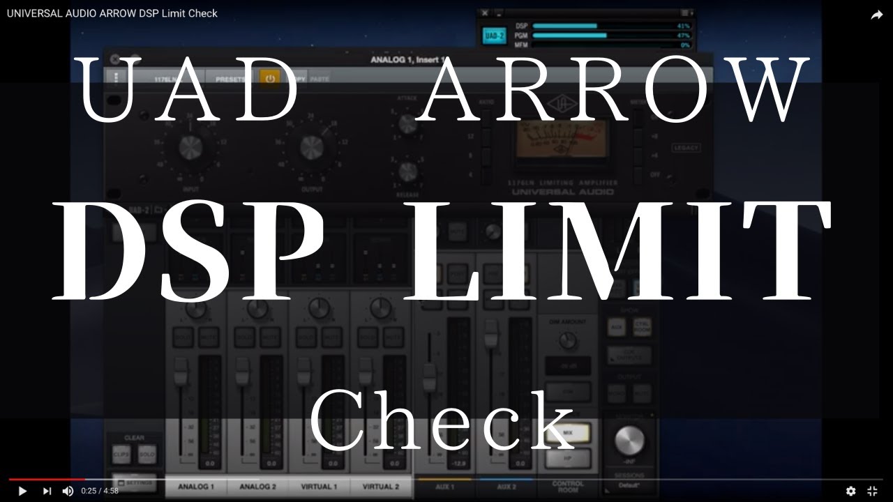 UNIVERSAL AUDIO ARROW DSP Limit Check