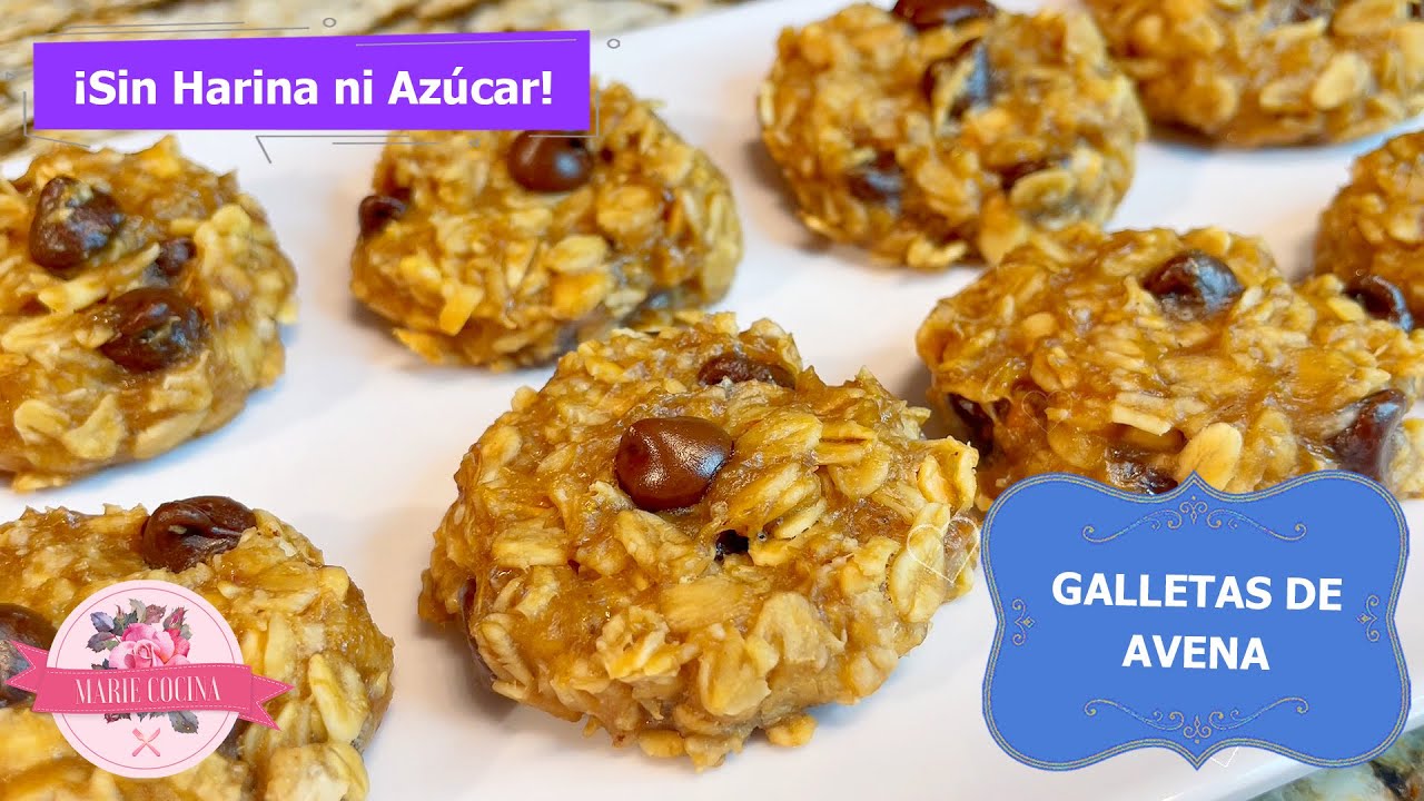 ¡GALLETAS SALUDABLES DE AVENA SIN HARINA NI AZÚCAR!