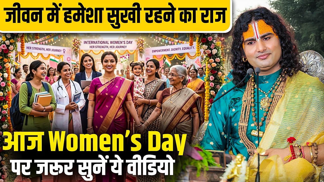जीवन में हमेशा सुखी रहने का राज | आज Women’s Day पर जरूर सुनें ये वीडियो | Aniruddhacharya Ji