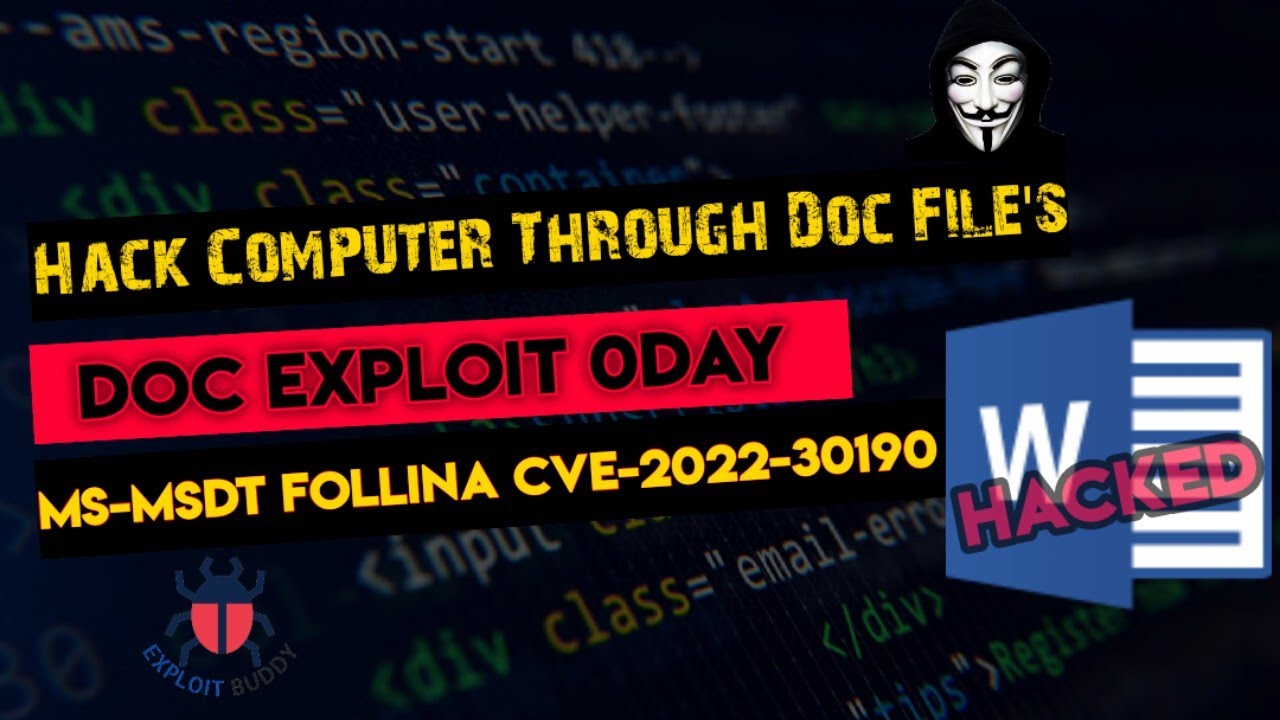 Doc Exploit Follina Ms-Msdt 0-Day CVE-2022-30190 | Alert 🔴 Every Windows Computer In High Risk🔥