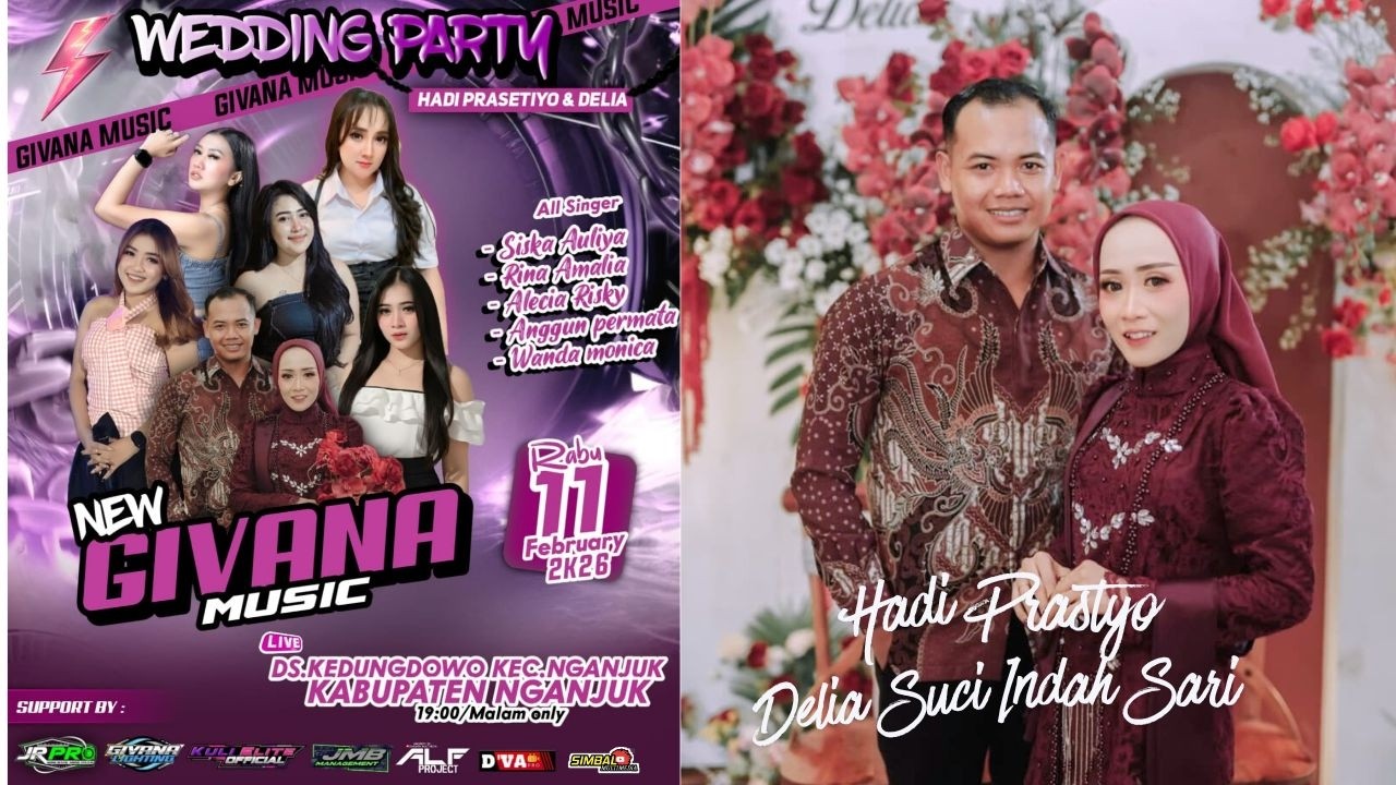 🔴 Live Musik NEW GIVANA  || Wedding Party HADI PRASETYO & DELIA SUCI INDAH SARI || JR PRO AUDIO