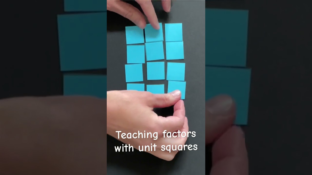 Hands-on Math manipulatives for teaching factors