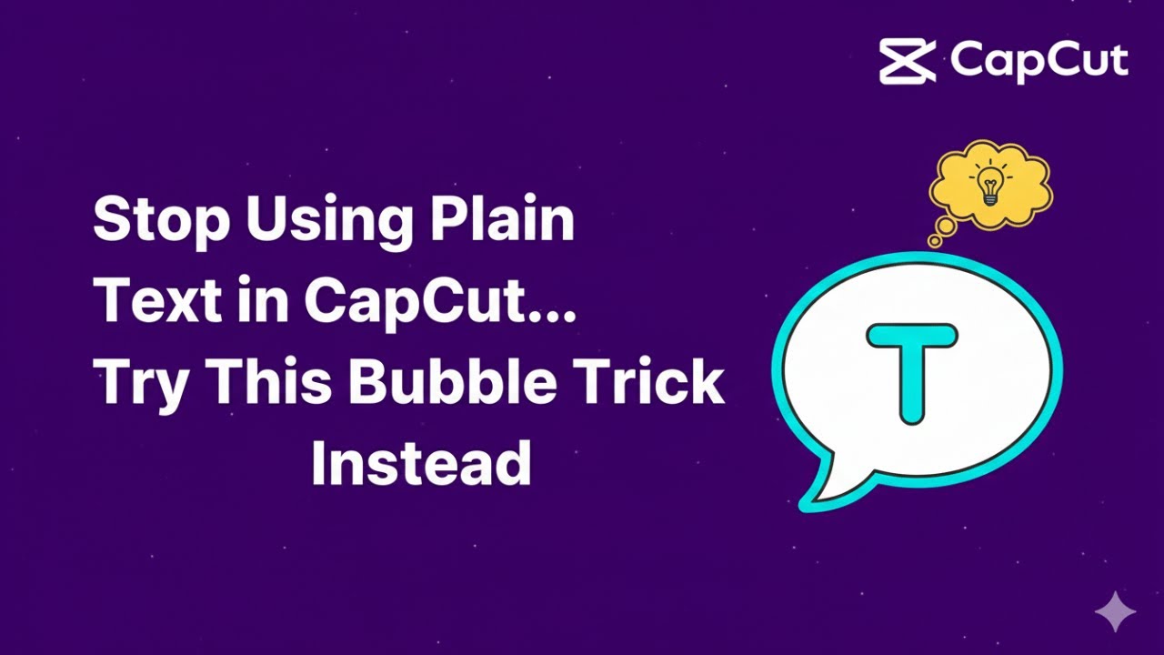 Прекратите использовать обычный текст в CapsCut. Попробуйте вместо этого этот трюк с пузырьками.