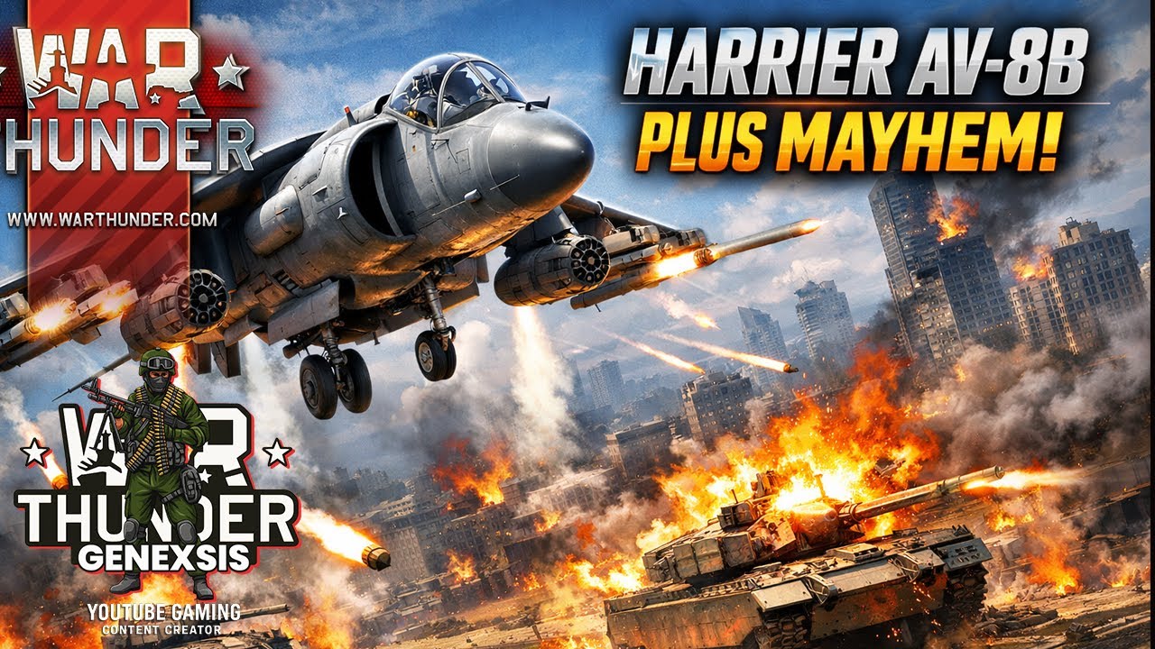 HARIER AV-B plus MAYHEM 🔥 Rockets, ATGMs & Low-Flying Carnage | War Thunder