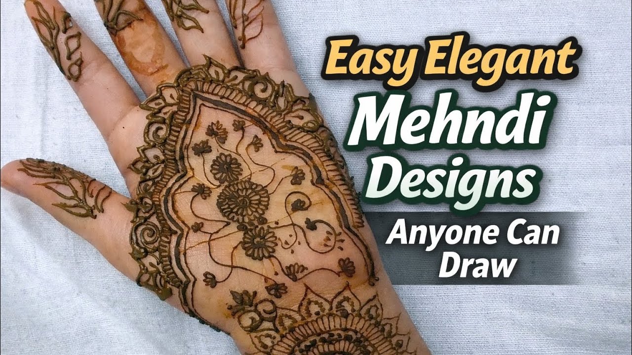 Beautiful Mehndi Design🌸 Step by Step | Easy Floral Hand Mehndi for Beginners✨💚#mehndi #henna#dance🪷
