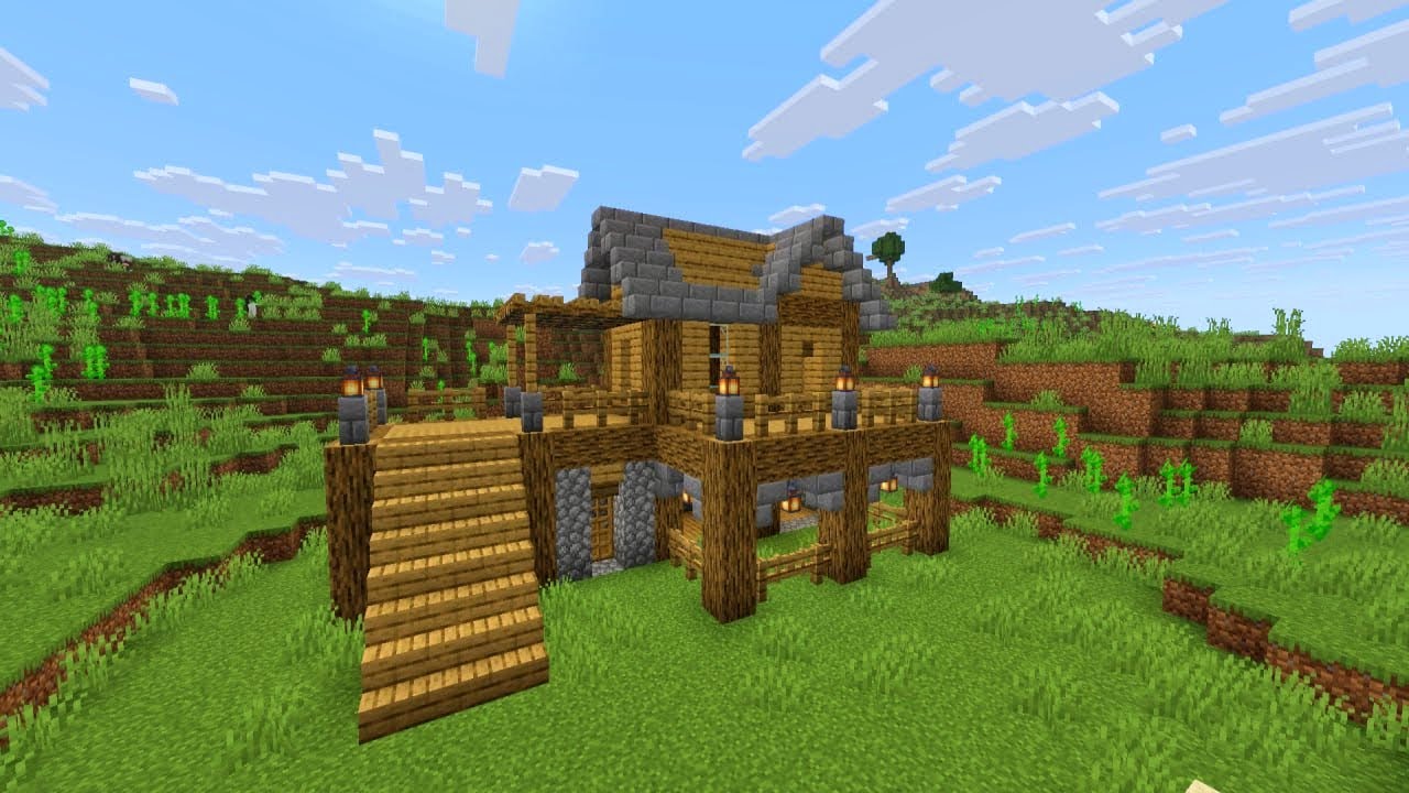 Minecraft house (easy) Tutorial 🏠