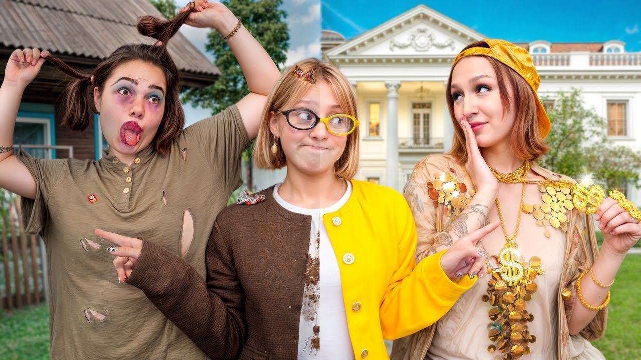 RICH NANNY VS POOR NANNY! Fun Teen Challenge! | Amelka Karamelka English