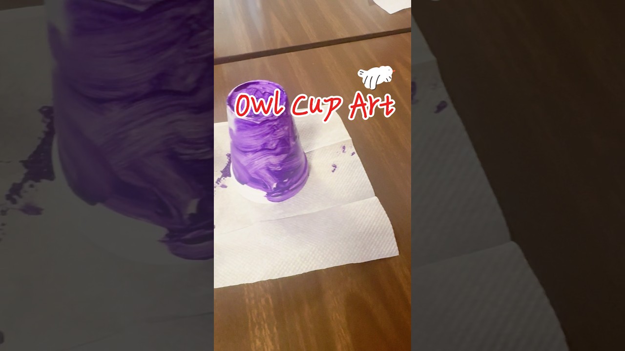 Halloween owls using cups for kids  