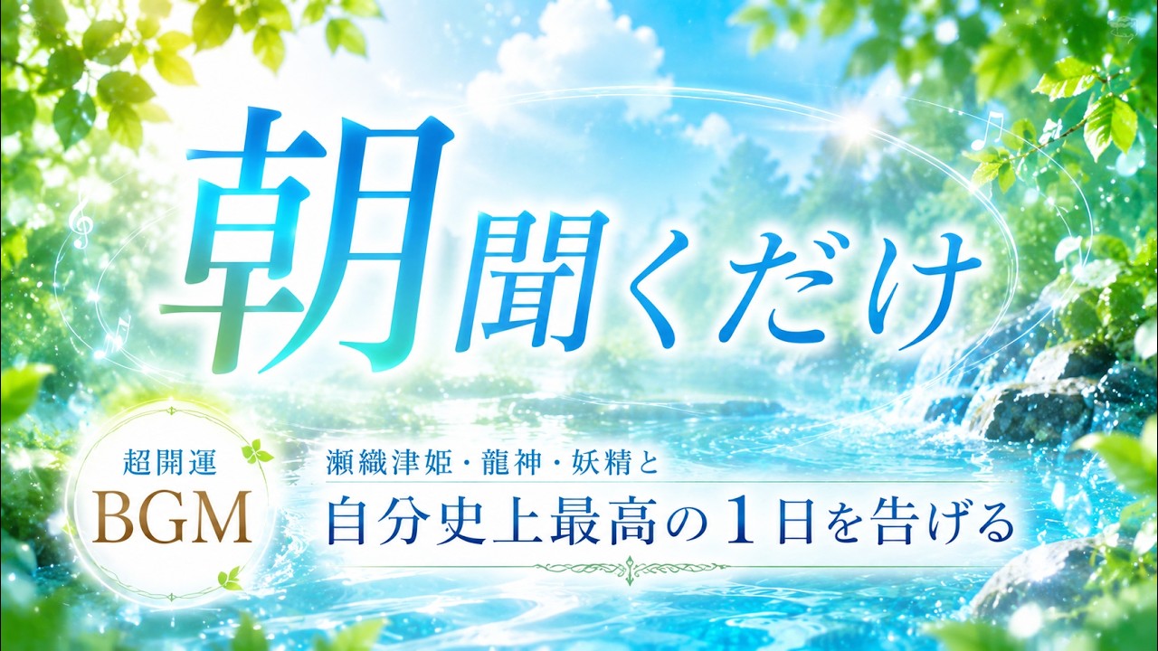 【金運・対人・成功】朝の5分で「運の詰まり」がスッと消える。奇跡を呼ぶ魔法のBGM