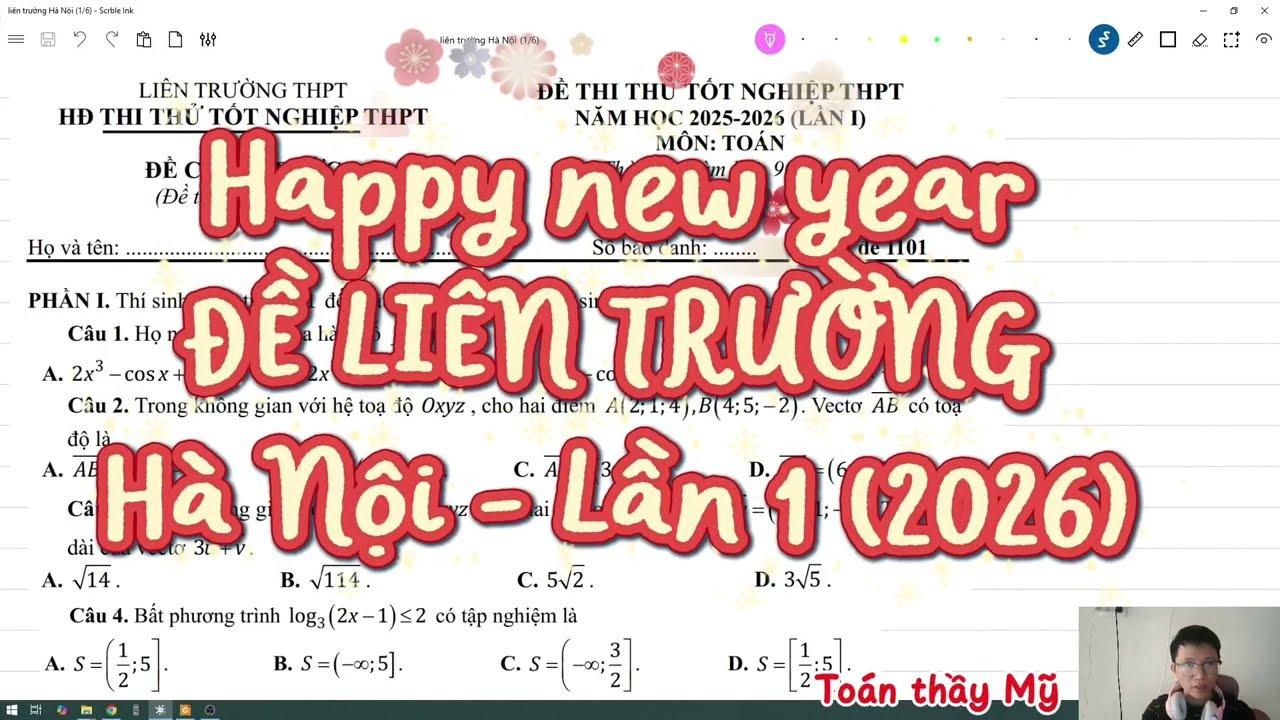 Đề Liên trường Hà Nội - Lần 1 - 2026