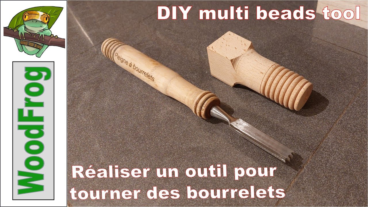 Outil peigne à bourrelets pour tour à bois