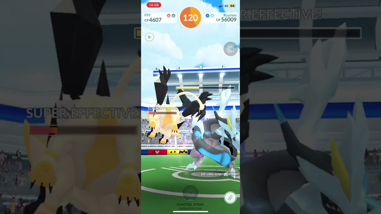 Kyurem-Black solo raid, shadow claw, blizzard, windy, AE:zacian 