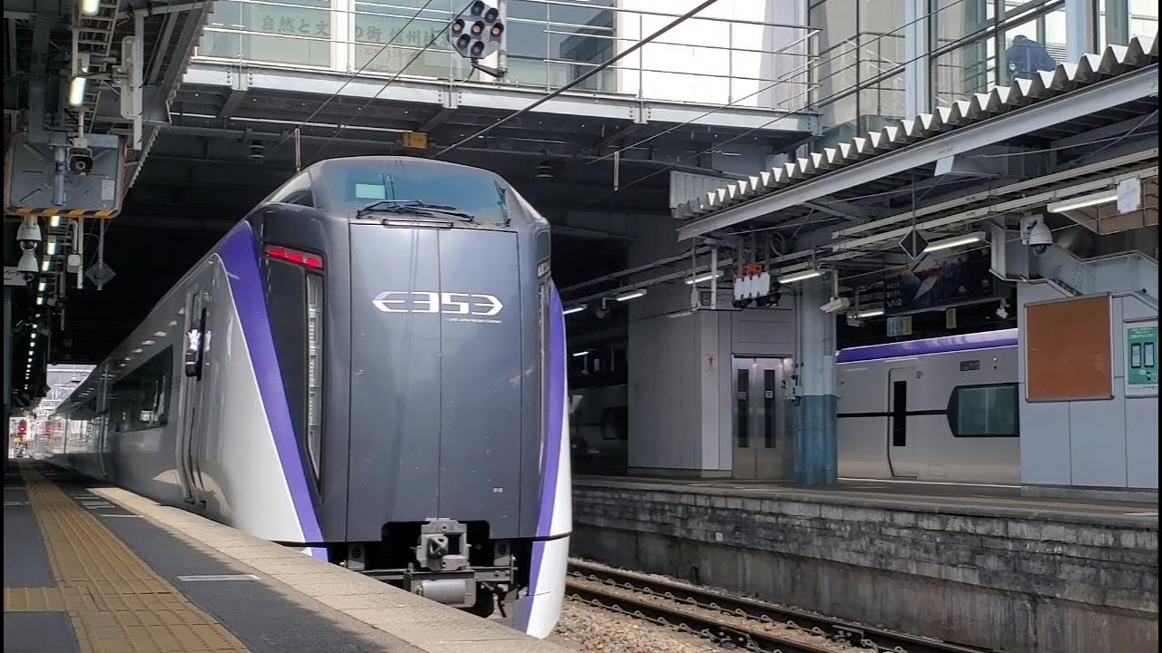 松本駅10:41発『JR篠ノ井線E353系S115編成 特急あずさ5号 白馬行き』