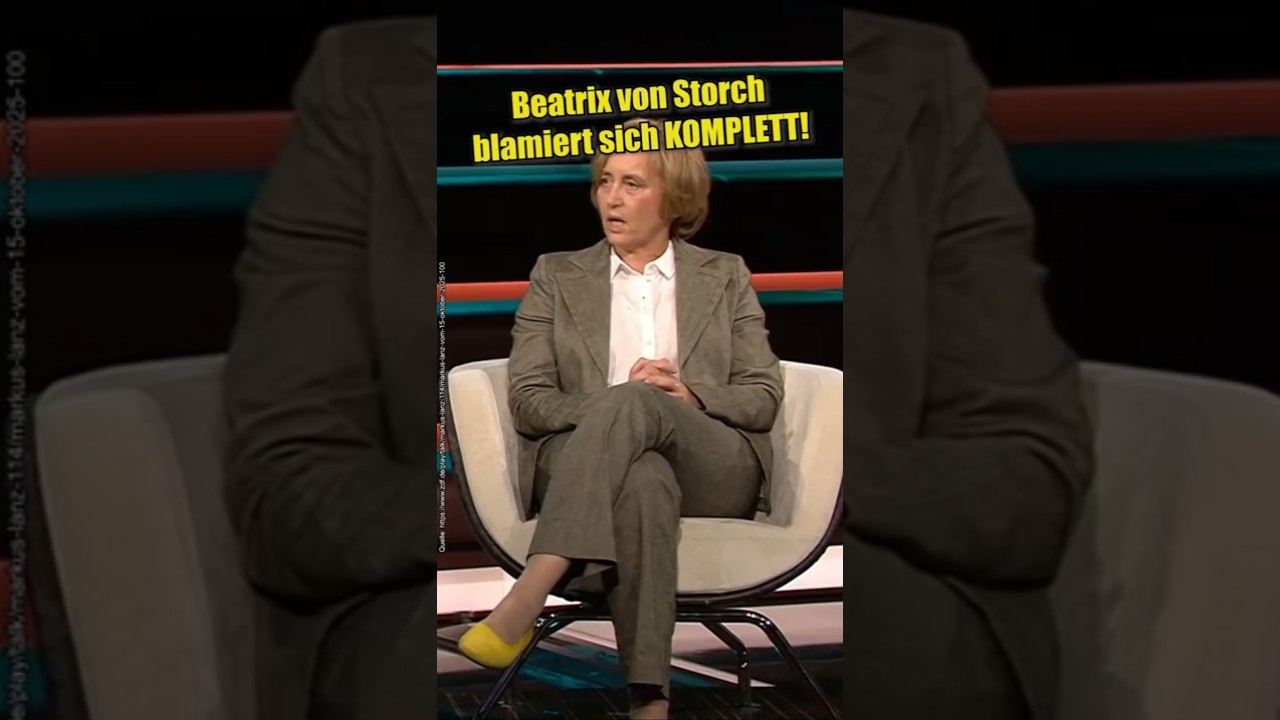 AfD-Dulli Beatrix Von Storch BLAMIERT Sich Bei Lanz!