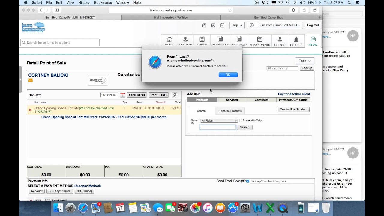 Set Up New Client in MindBody