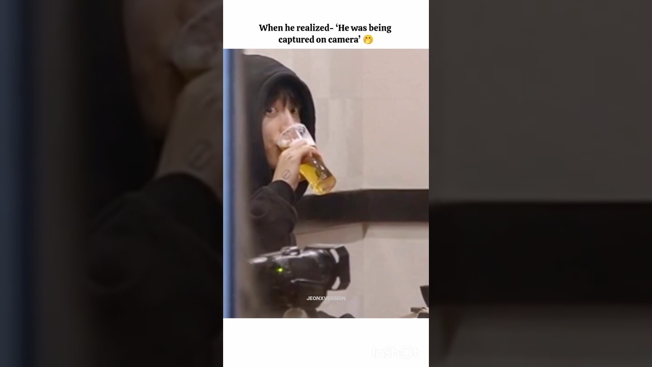 when jungkook realised he was being capture on camera #jungkook#drunkjungkook#bts#jk#kpopreel