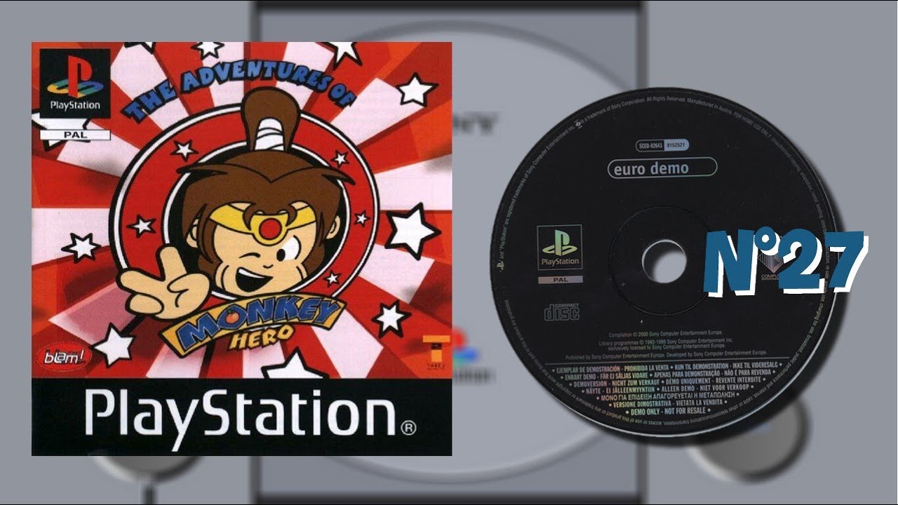 [PS1] EURO DEMO N°27 : Rival Schools, Crash Bandicoot 3,  Blitter Boy, Monkey Hero