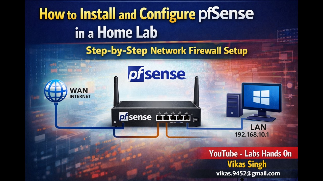 How to Install and Configure pfSense in a Home Lab  Step by Step Network Firewall Setup