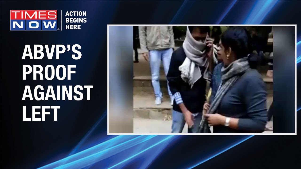 ABVP releases PROOF against LEFT; shows students armed with sticks