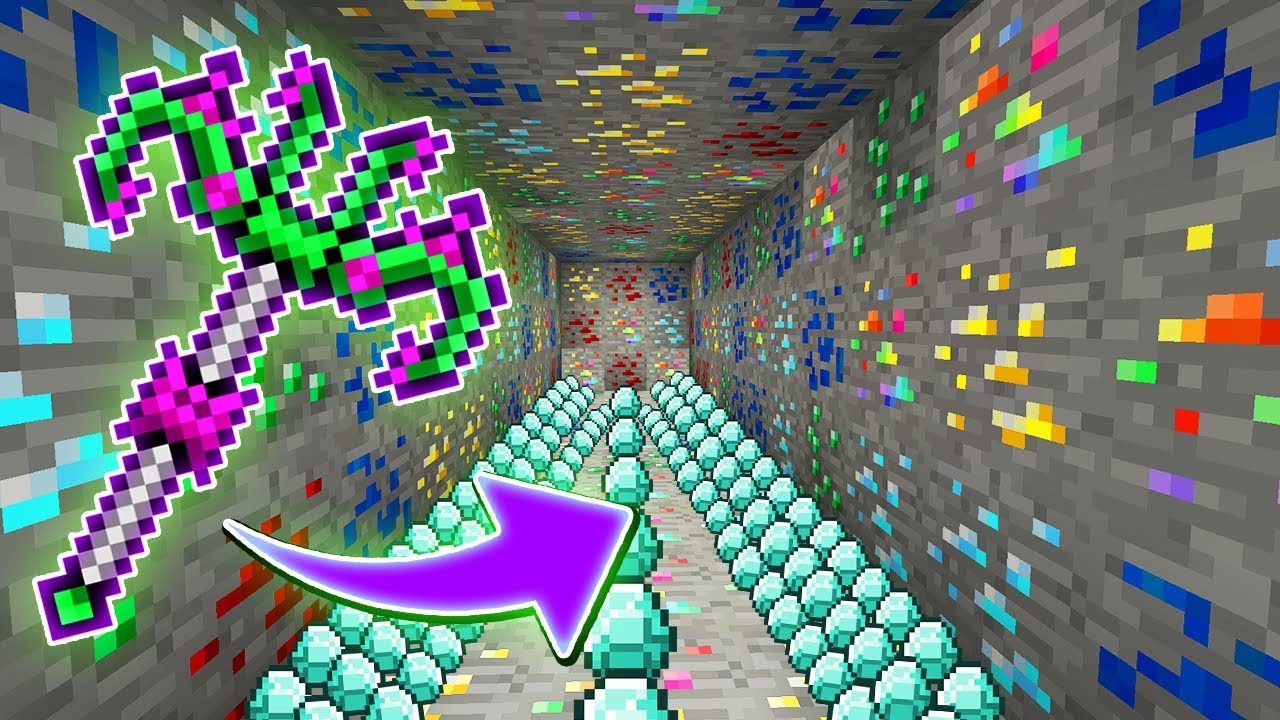 PICARETA QUE DA VISÃO PARA ENXERGAR OS MINÉRIOS RAROS ATRÁS DA PAREDE NO MINECRAFT