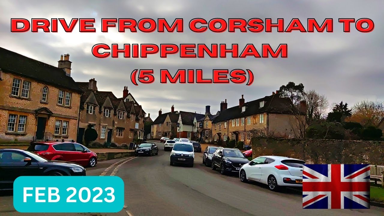 Drive From Corsham to Chippenham (5 miles) English Countryside #driving #england