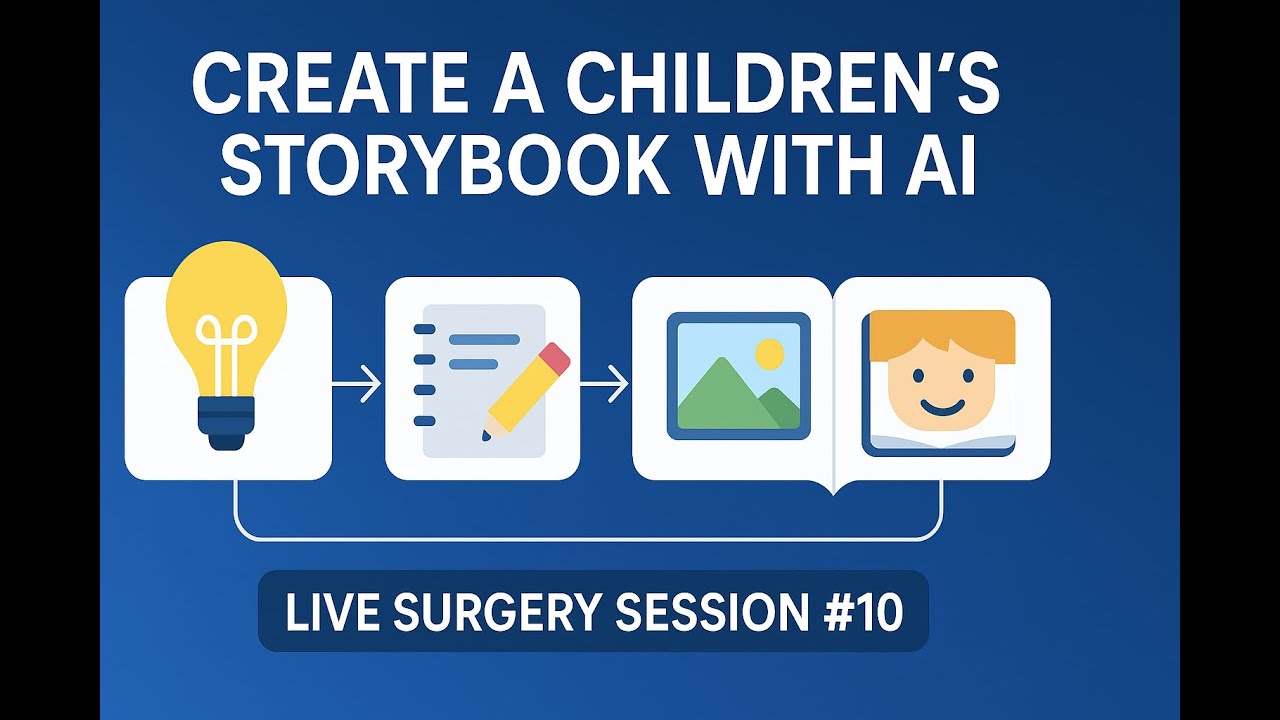 Live Surgery Session #10: How to Create a Children's Storybook with AI (Writing & Illustrations)