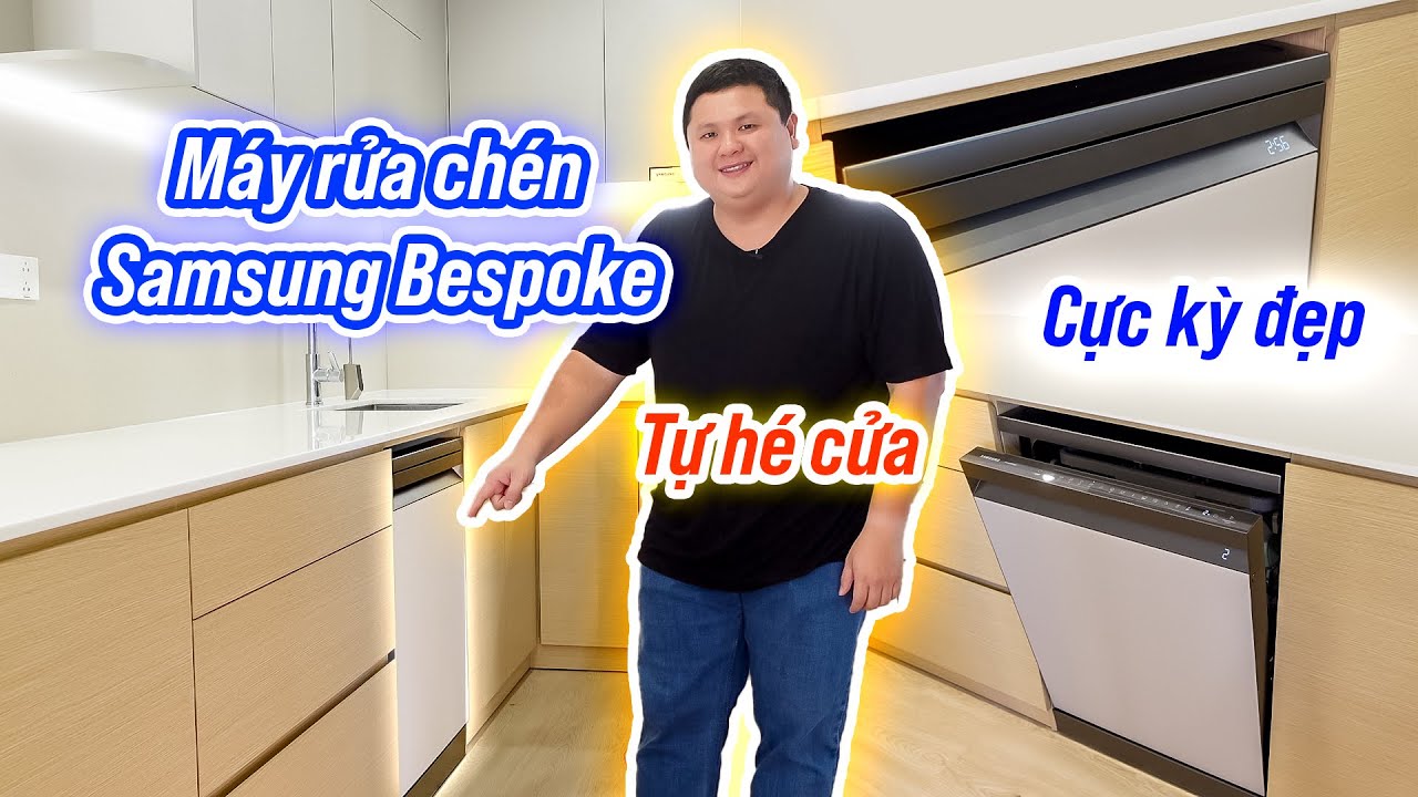 Máy rửa chén nhà mình đang dùng: Samsung Bespoke, đẹp, tự hé cửa, không mắc