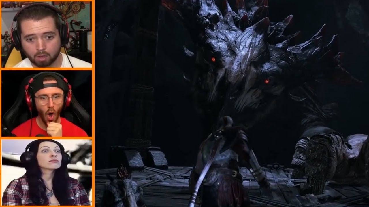 Let's Players Reaction To Their First Encounter With Hraezlyr | God Of War (PS4)