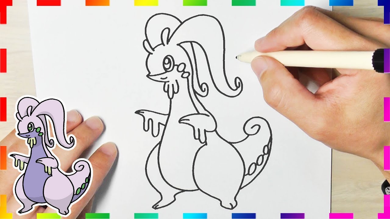 How to draw Pokemon | Goodra | easy drawing step by step