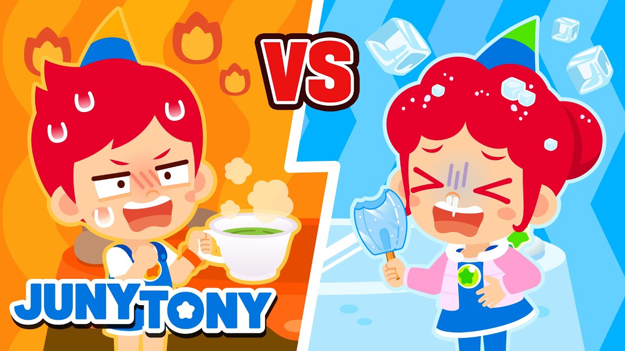 Desafío Frío vs. Caliente | ¿Qué Prefieres? | Canciones Infantiles | JunyTony en español